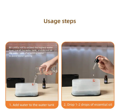 Creative Simulation Flame Aroma Diffuser Essential Oil Aromatherapy Desktop Mini USB Air Humidifier Colorful Night Light Gift